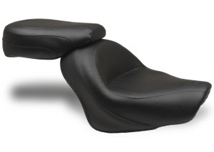 Honda VT750C2 Spirit Two-Piece Motorcycle Seat - Mustang Motorcycle - Wide Touring - Black - `07-`15